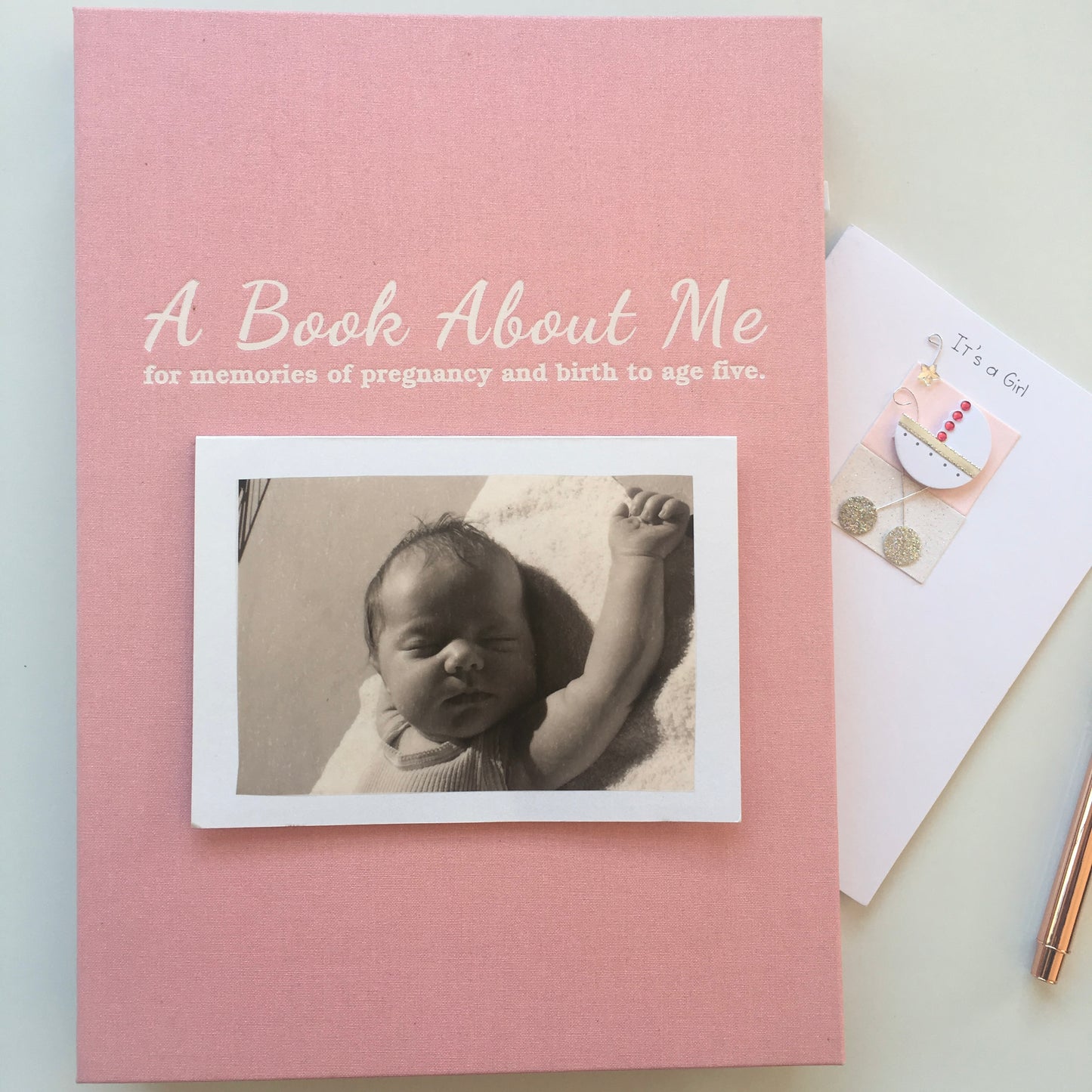 A Book About Me - for memories of pregnancy and birth to age five.